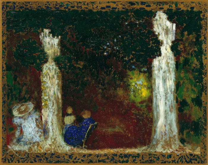 Edouard Vuillard - Hinter den Baeumen - Beneath the Trees - zum Schließen ins Bild klicken